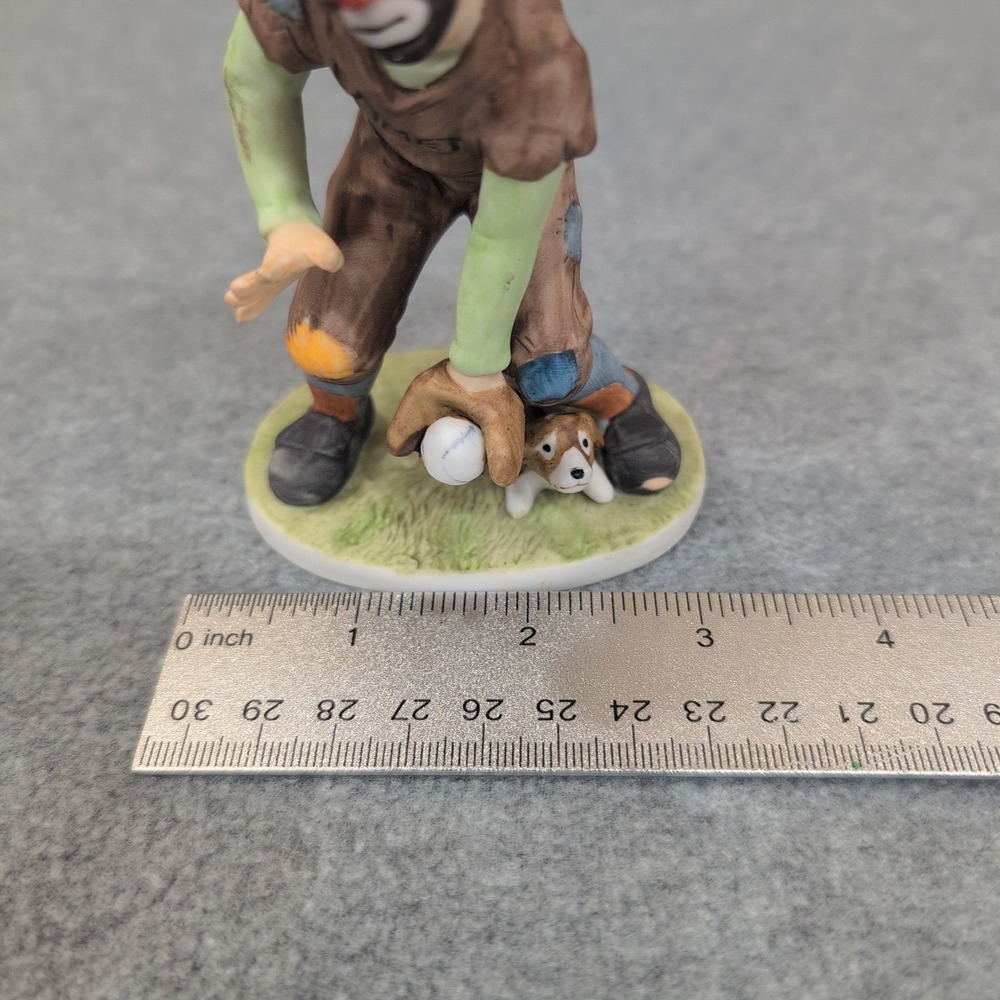 Emmett Kelly Collectibles Figurines Baseball Fielder Player Clown Dog Miniature - Picture 6 of 7